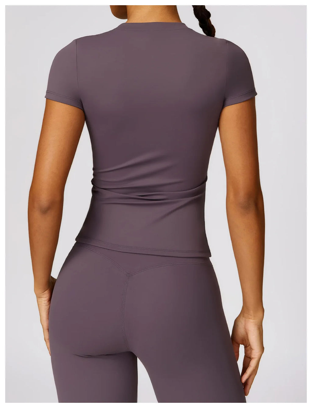 JUREN Yoga Shirts Women Top Quick Dry Running Tops Tights Push Up Workout Gym Clothe Female Short Sleeve Fitness Sports T-Shirts