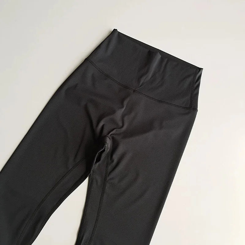 Women High Waist Yoga Leggings Nude Soft Breathable Tummy Control Skinny Pants Gym Running Pilates Fitness Sports Tights