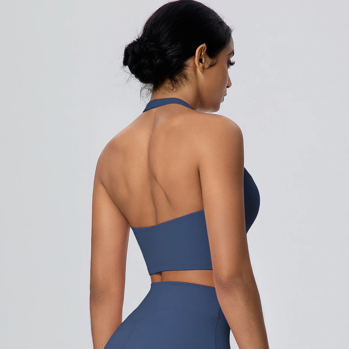 Summer Beautiful Back Hanging Neck Bra Woman Shockproof Workout Top Sports Underwear Yoga Vest with Chest Pad Sexy Women Bra