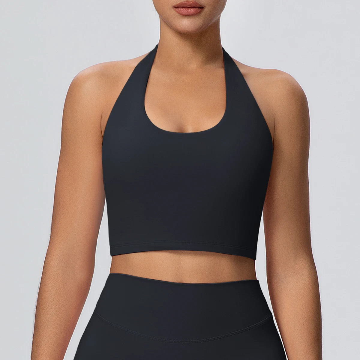 Summer Beautiful Back Hanging Neck Bra Woman Shockproof Workout Top Sports Underwear Yoga Vest with Chest Pad Sexy Women Bra