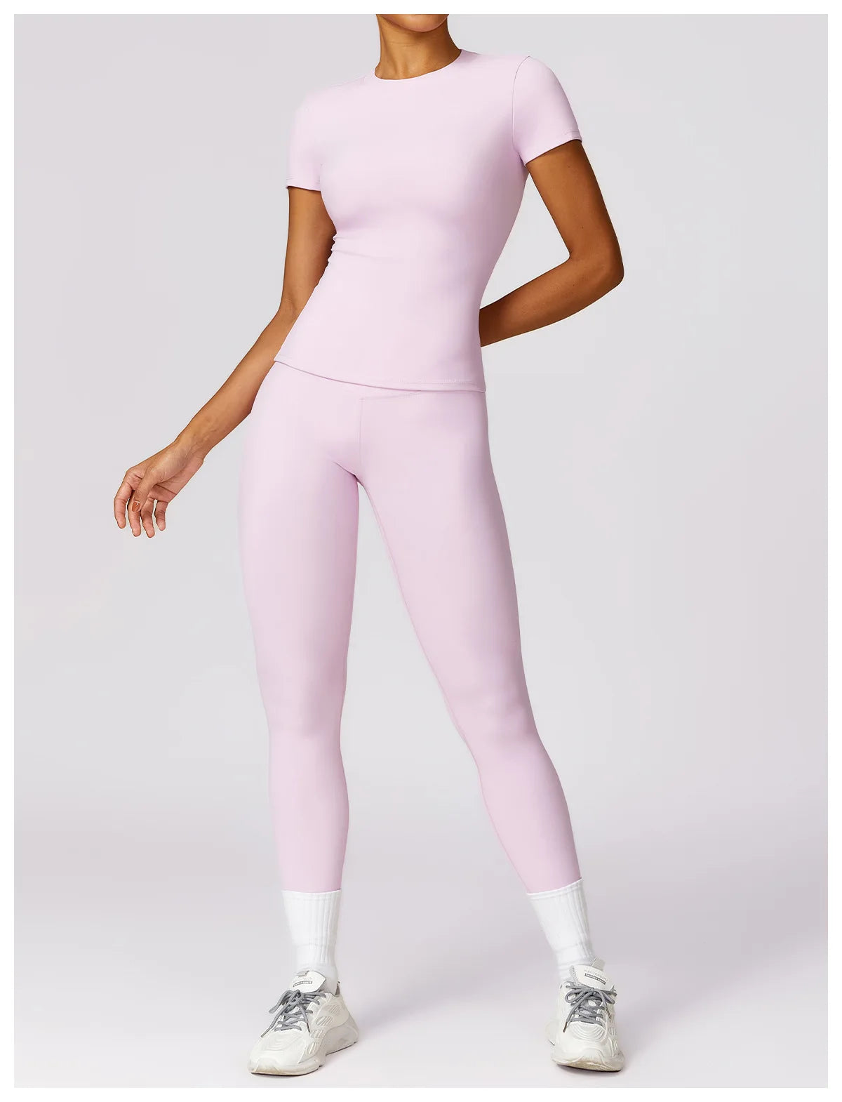 JUREN Yoga Shirts Women Top Quick Dry Running Tops Tights Push Up Workout Gym Clothe Female Short Sleeve Fitness Sports T-Shirts