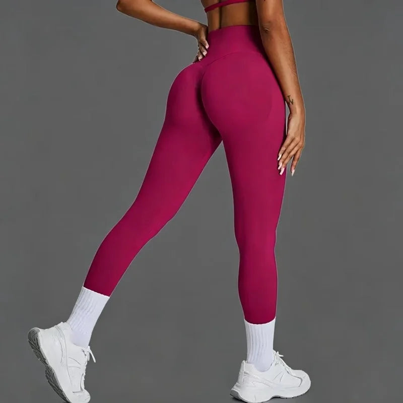 Seamless High Waist Yoga Pants Women Hip Lifting High Elastic Quick Dry Gym Workout Leggings Breathable Sports Running Tights
