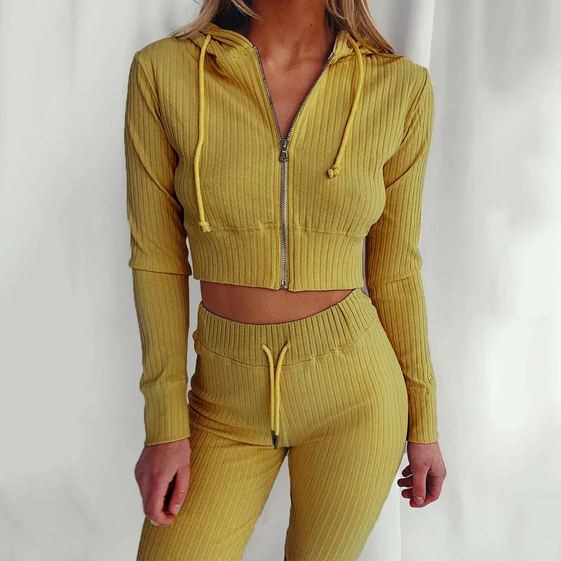 Women's Slim Fit Hooded Long Sleeve Waist Suit