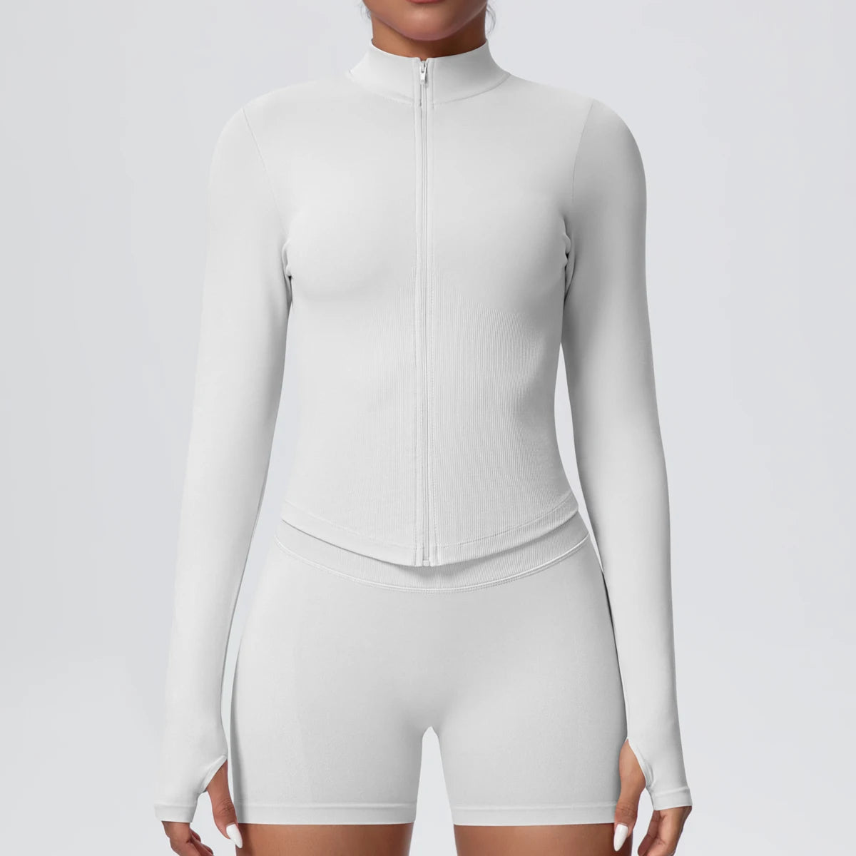 Yoga Long Sleeved for Woman 1PC Summer Running Shirts Solid Color Yoga Zipper Long Sleeves Zipper Jacket Women Fitness Yoga Top