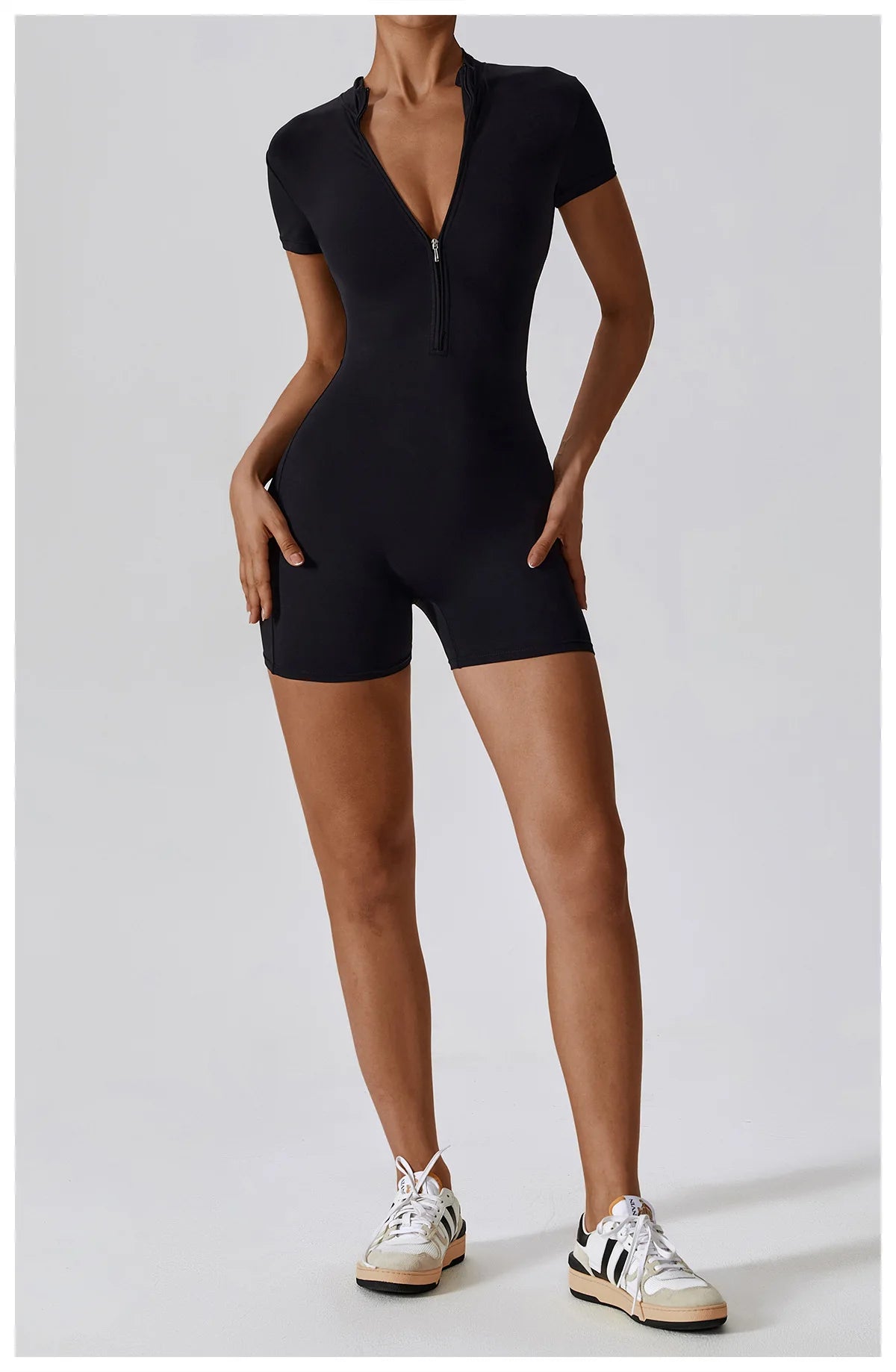 Yoga Boilersuit Long Sleeved Women's Sportswear Gym Zipper Jumpsuits Workout High-intensity Fitness One-piece Skin-tight Garment