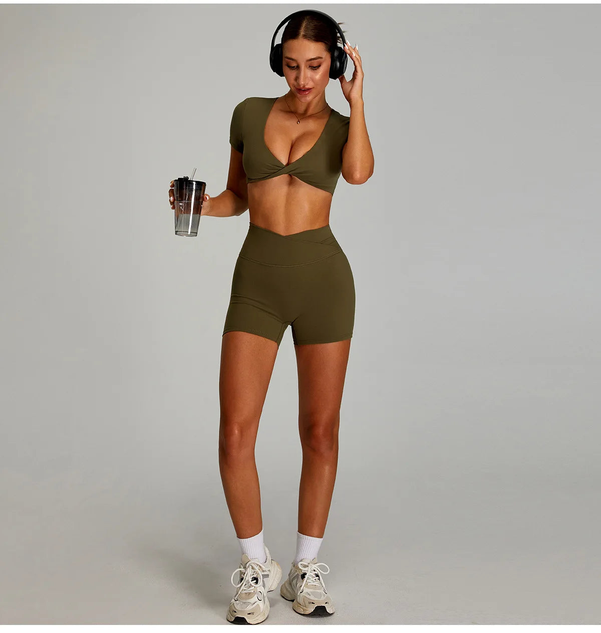 Sexy Sports Shirts Breathable Short Sleeves Workout Tops Fitness Female Backless Yoga Clothing Sport Crop Tops Women Gym Top