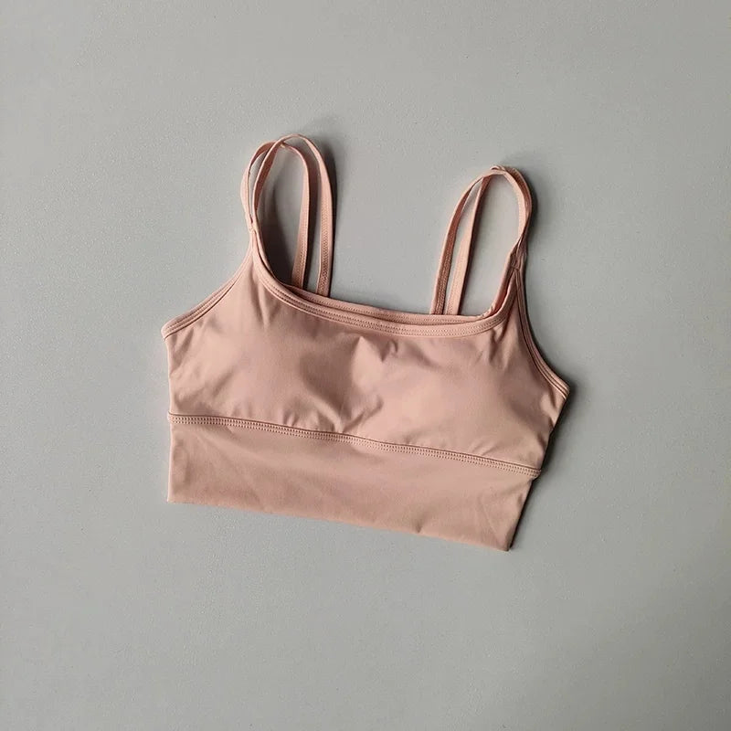 Women Push Up Yoga Bra Breathable Beauty Back Crop Top Wireless Sports Bra Short Vest for Running Gym Fitness Workout
