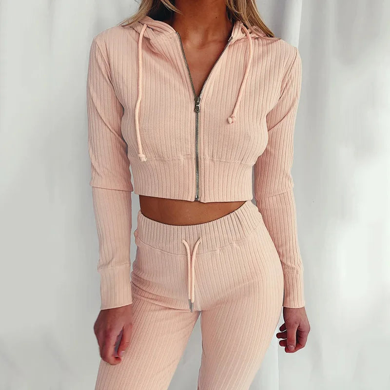 Women's Slim Fit Hooded Long Sleeve Waist Suit