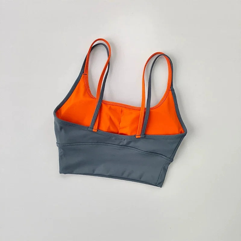 Women Push Up Yoga Bra Breathable Beauty Back Crop Top Wireless Sports Bra Short Vest for Running Gym Fitness Workout