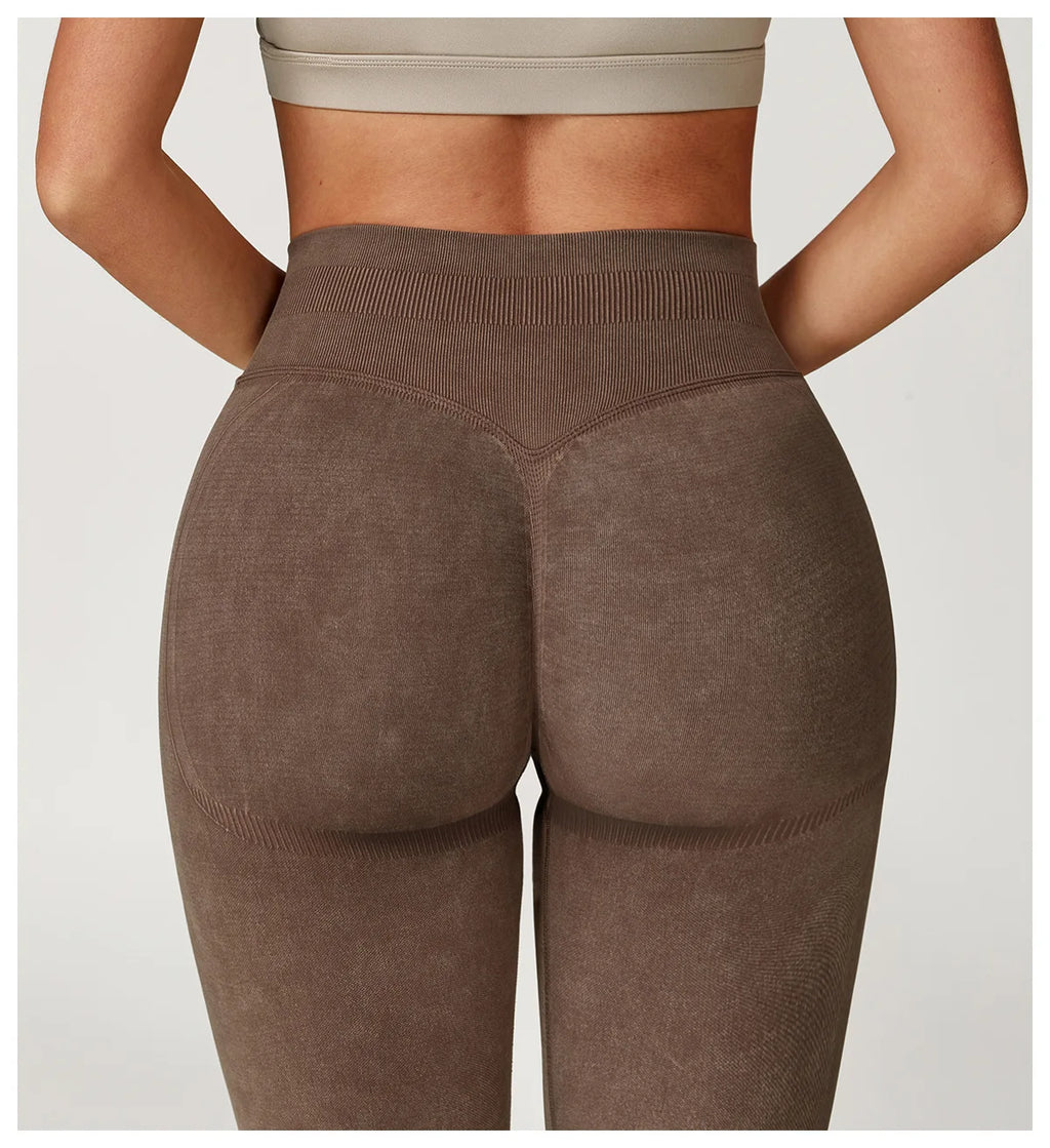 Yoga Pants Seamless Fitness Legging Women Sports Yoga Pant High Waist Ribbed Gym Clothes Fitness Workout Wear Scrunch Bum Tights