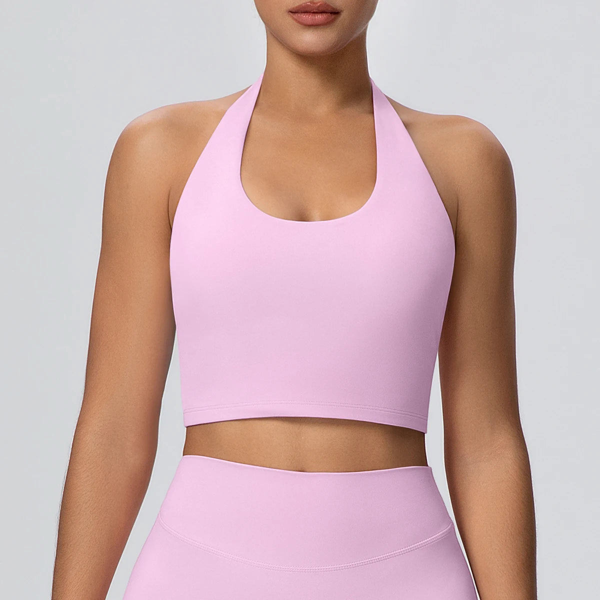 Summer Beautiful Back Hanging Neck Bra Woman Shockproof Workout Top Sports Underwear Yoga Vest with Chest Pad Sexy Women Bra