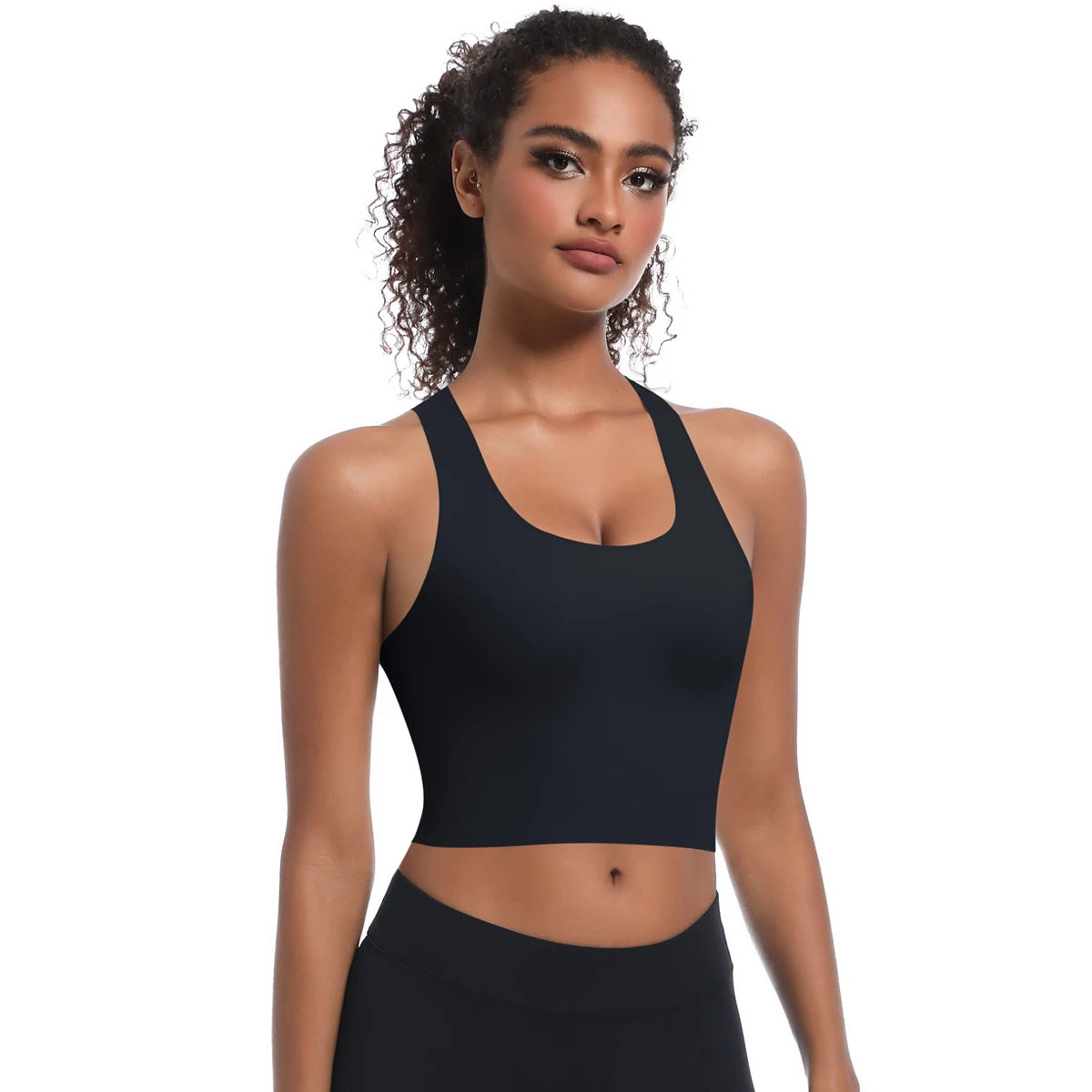 Solid Color Sexy Beautiful Back Yoga Vest Summer Gym Running Shockproof Workout