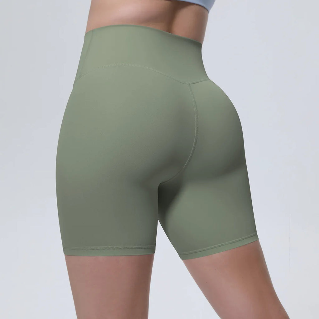 Women High Waist Push Up Yoga Shorts Cycling Sports Short Leggings Tights Fitness Running Workout Gym Training Hip Lifting Pants