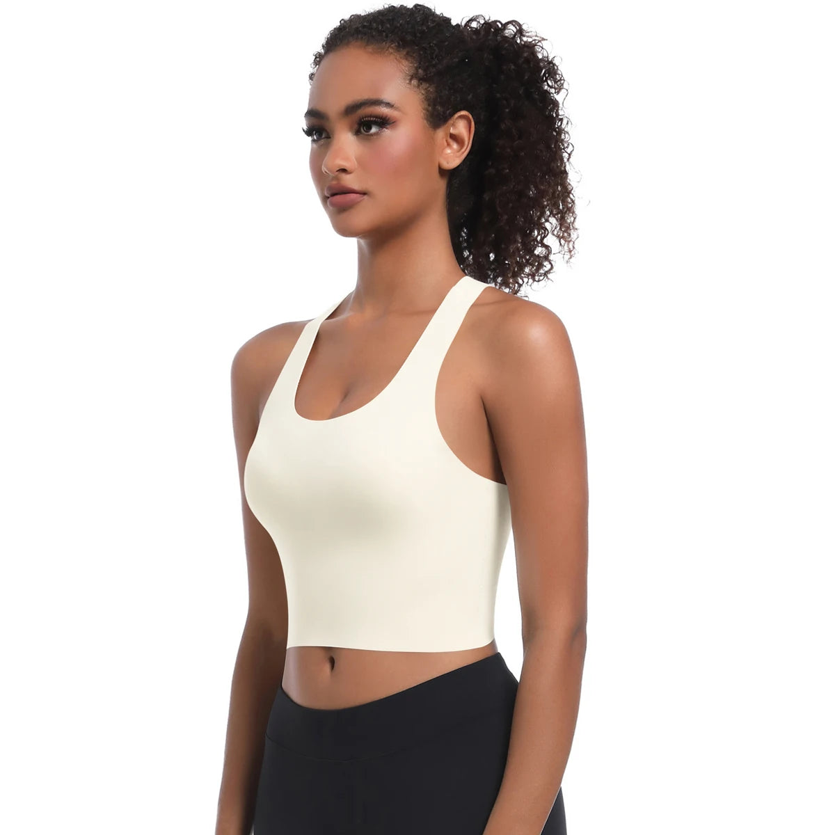 Solid Color Sexy Beautiful Back Yoga Vest Summer Gym Running Shockproof Workout