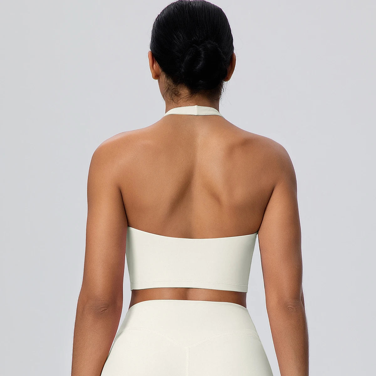 Summer Beautiful Back Hanging Neck Bra Woman Shockproof Workout Top Sports Underwear Yoga Vest with Chest Pad Sexy Women Bra