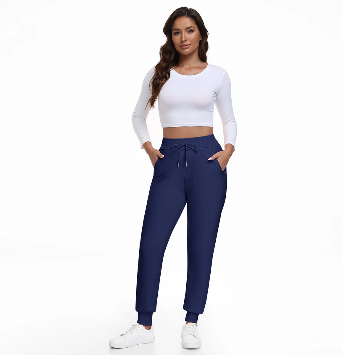 Women Winter Thick Velvet Pants With Pockets