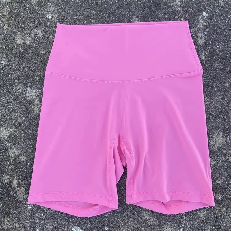 Solid Color Women Sport Yoga Short leggings Compression Support Sweat-Wickin Comprehensive Training Jog Cycling Internal Pocket