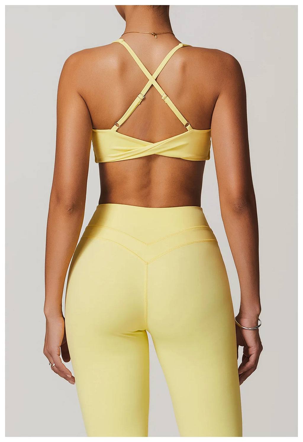 JUREN Sports Bra Women Fitness Bra Halter Sports Underwear Naked Feel Sexy Yoga Gym Push Up Workout Bra Padded Bralette Bathsuit