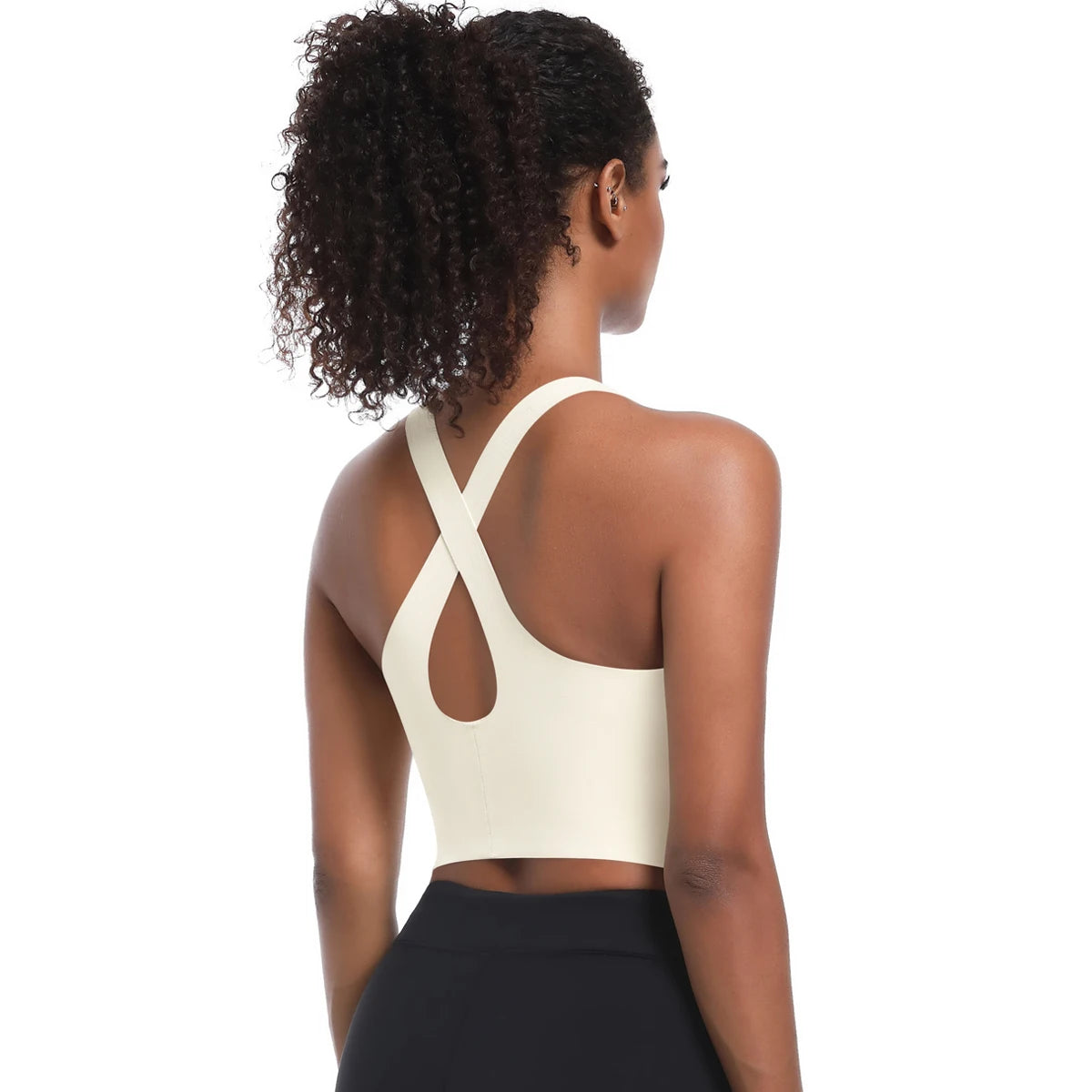 Solid Color Sexy Beautiful Back Yoga Vest Summer Gym Running Shockproof Workout
