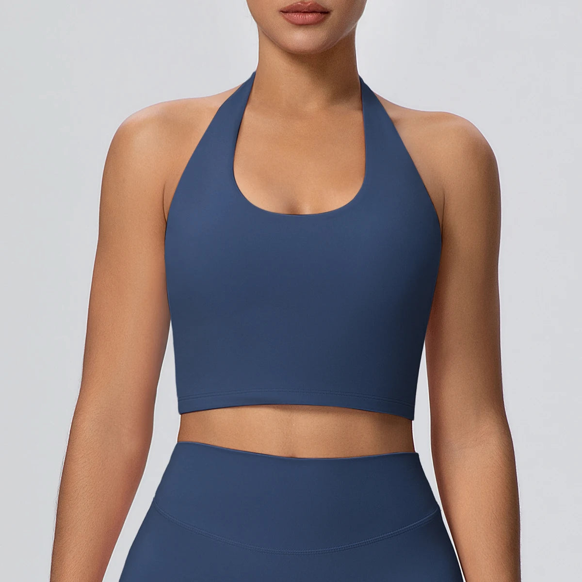 Summer Beautiful Back Hanging Neck Bra Woman Shockproof Workout Top Sports Underwear Yoga Vest with Chest Pad Sexy Women Bra