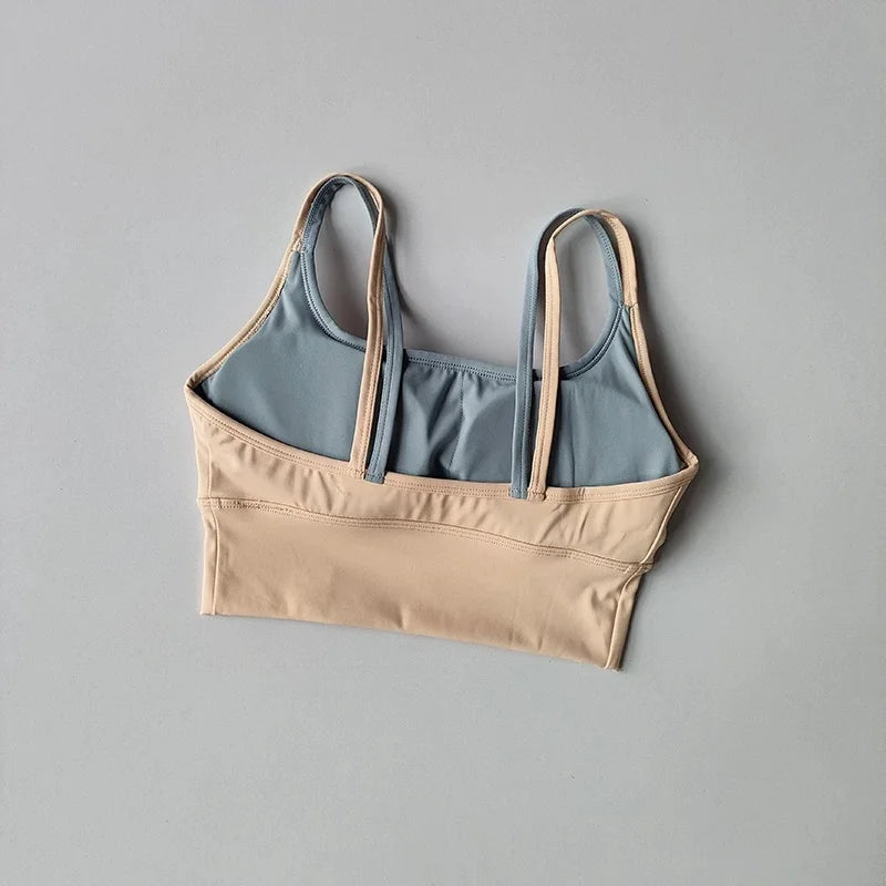 Women Push Up Yoga Bra Breathable Beauty Back Crop Top Wireless Sports Bra Short Vest for Running Gym Fitness Workout