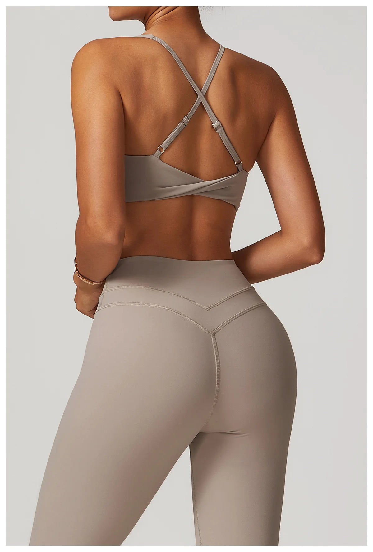 JUREN Sports Bra Women Fitness Bra Halter Sports Underwear Naked Feel Sexy Yoga Gym Push Up Workout Bra Padded Bralette Bathsuit