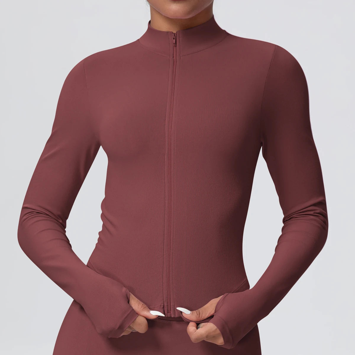 Yoga Long Sleeved for Woman 1PC Summer Running Shirts Solid Color Yoga Zipper Long Sleeves Zipper Jacket Women Fitness Yoga Top