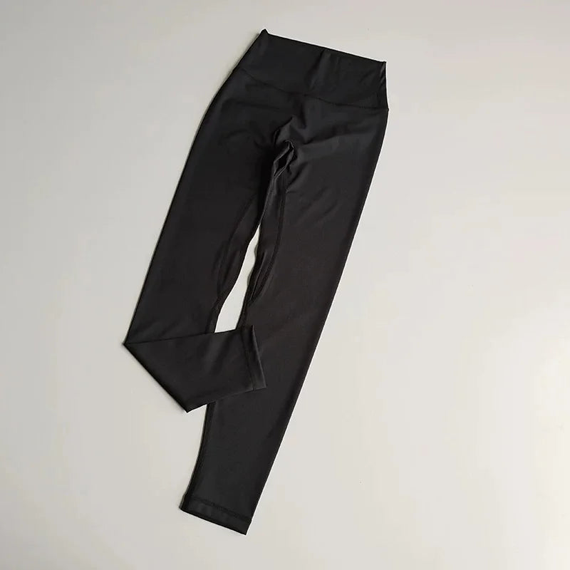 Women High Waist Yoga Leggings Nude Soft Breathable Tummy Control Skinny Pants Gym Running Pilates Fitness Sports Tights