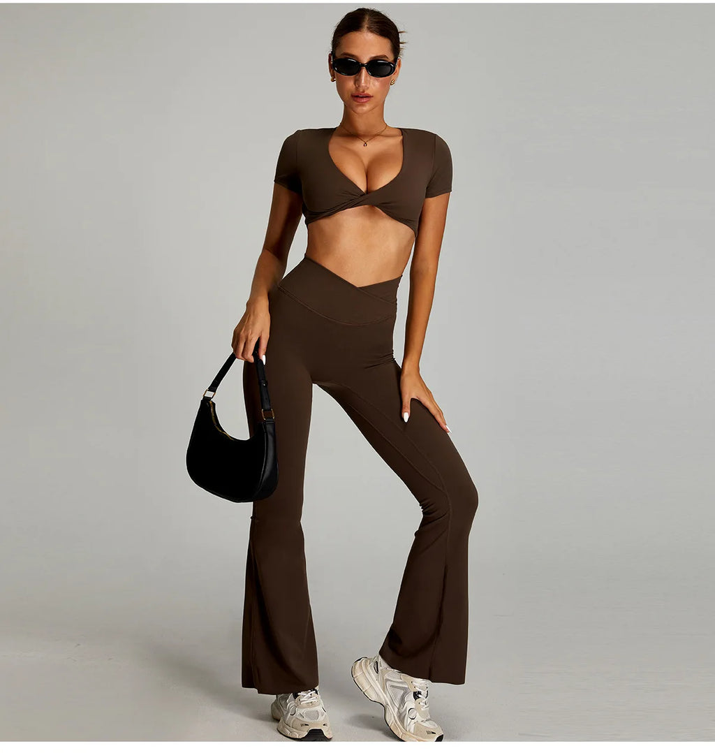 Sexy Sports Shirts Breathable Short Sleeves Workout Tops Fitness Female Backless Yoga Clothing Sport Crop Tops Women Gym Top