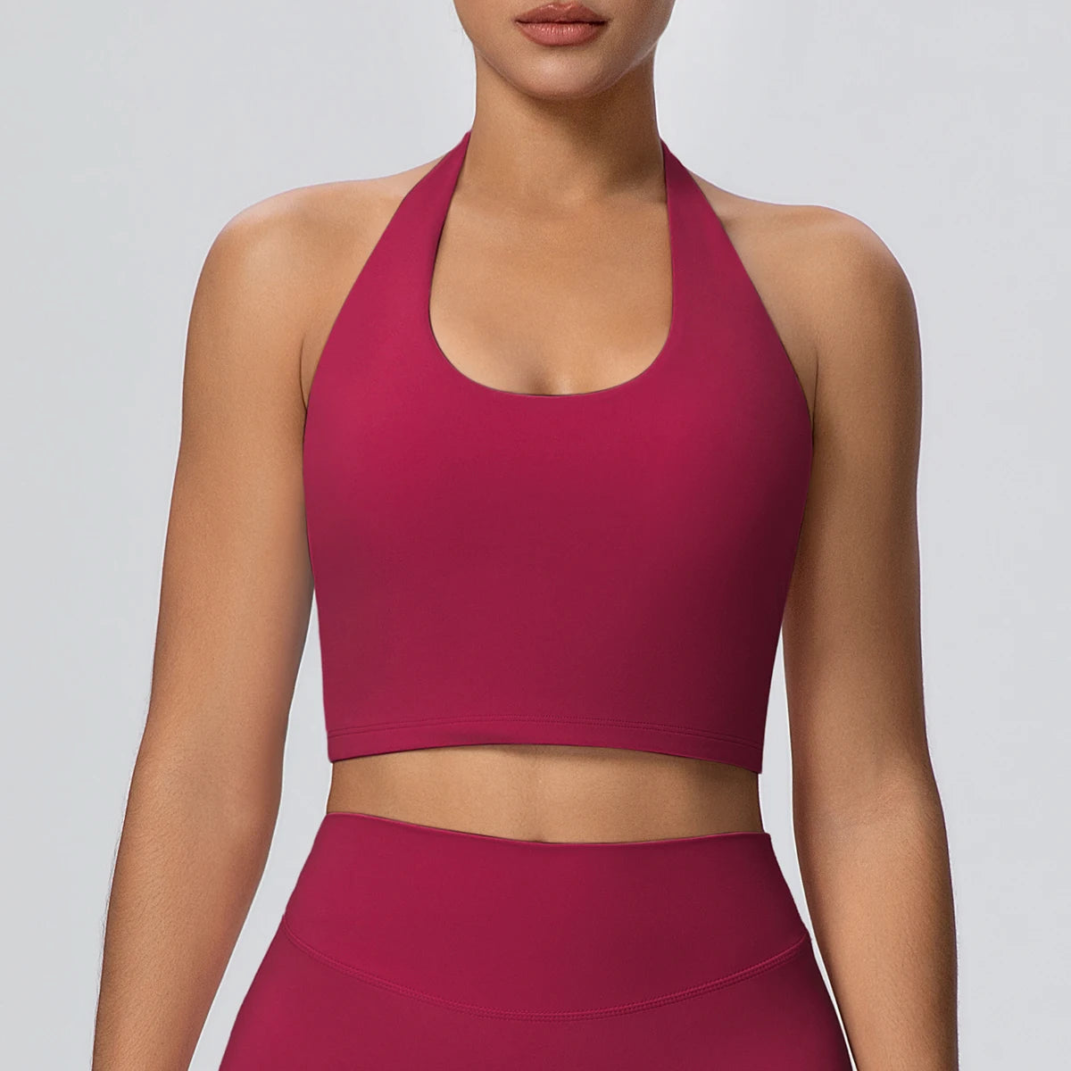 Summer Beautiful Back Hanging Neck Bra Woman Shockproof Workout Top Sports Underwear Yoga Vest with Chest Pad Sexy Women Bra
