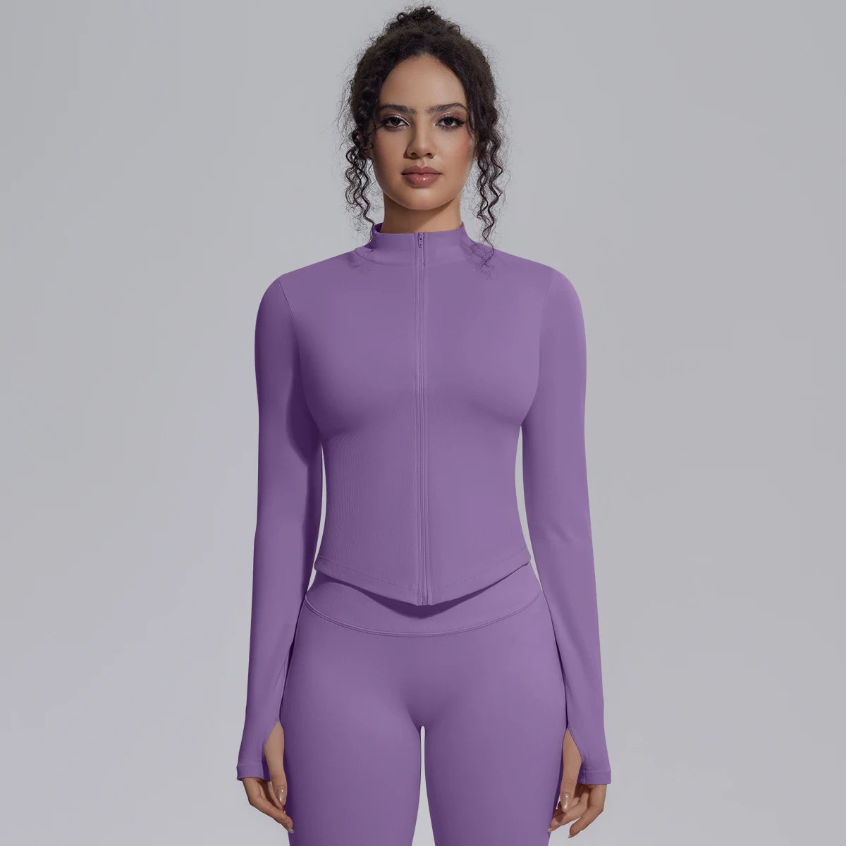 Yoga Long Sleeved for Woman 1PC Summer Running Shirts Solid Color Yoga Zipper Long Sleeves Zipper Jacket Women Fitness Yoga Top