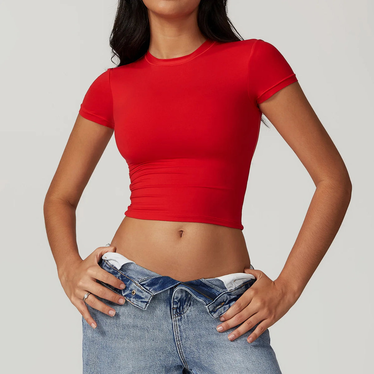 Yoga Top Women's Tight Sports T-shirt Quick Drying Short Sleeved Yoga T-shirt Pilates Running Workout Fitness Short Sleeved
