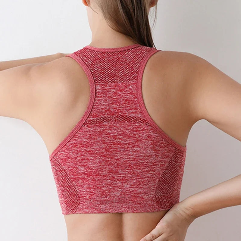 Women Sports Bra Top Push Up Fitness Yoga Bra Underwear Sport Tops For Women Breathable Running Vest Gym Wear