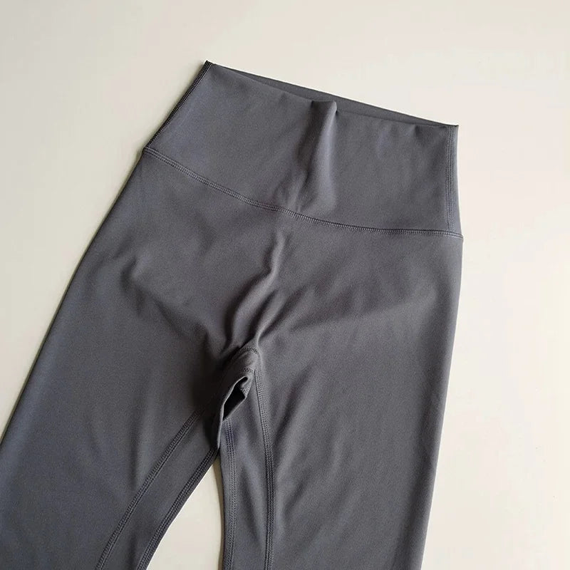 Women High Waist Yoga Leggings Nude Soft Breathable Tummy Control Skinny Pants Gym Running Pilates Fitness Sports Tights