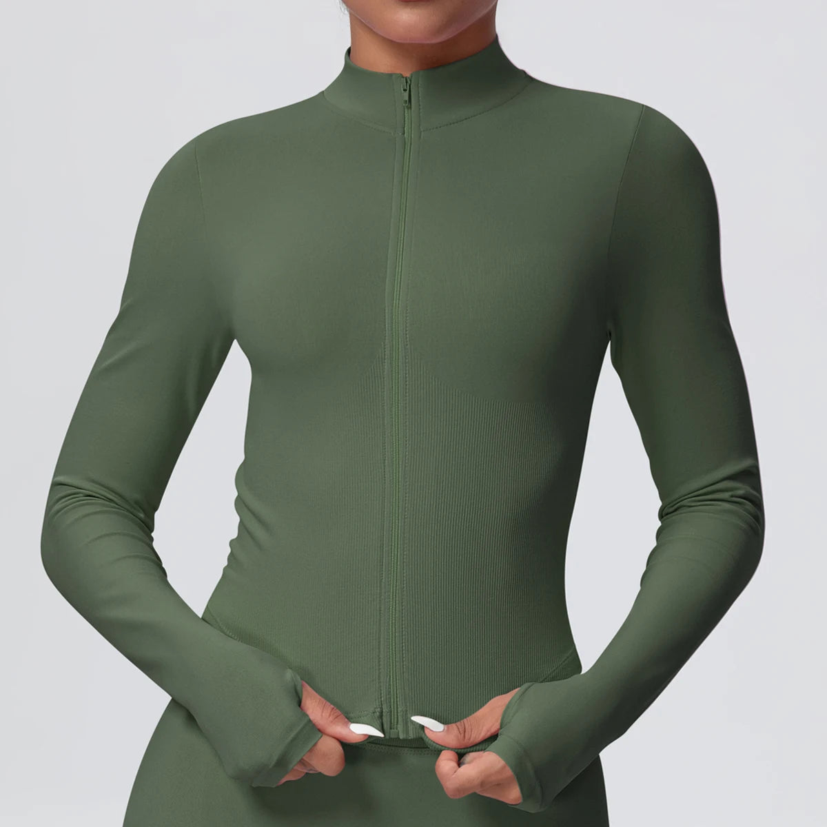 Yoga Long Sleeved for Woman 1PC Summer Running Shirts Solid Color Yoga Zipper Long Sleeves Zipper Jacket Women Fitness Yoga Top