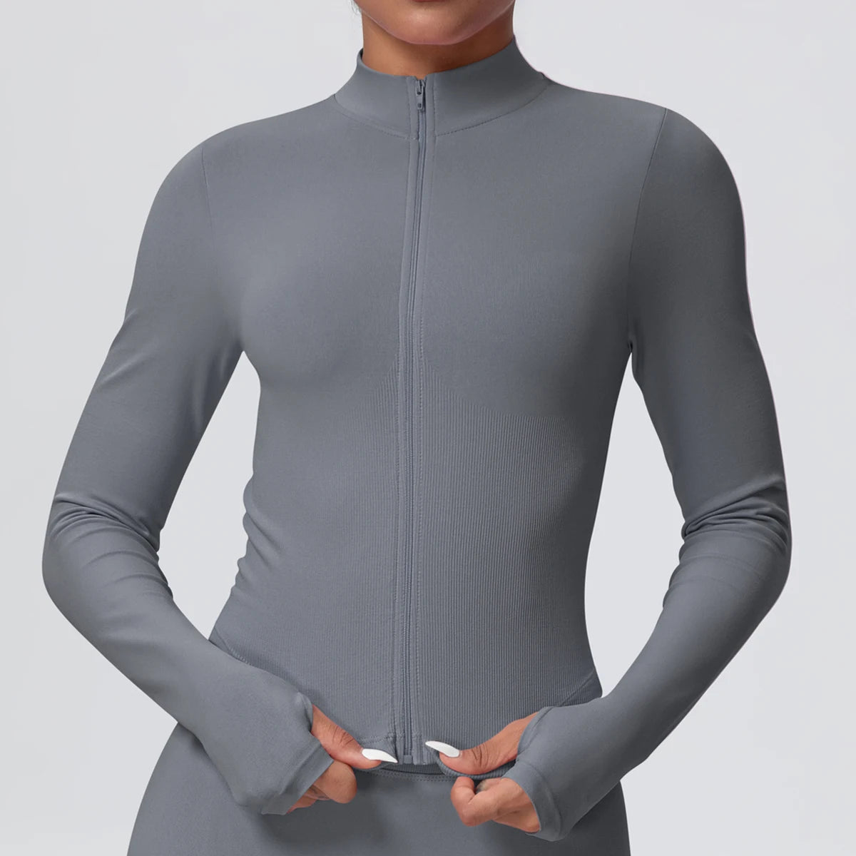 Yoga Long Sleeved for Woman 1PC Summer Running Shirts Solid Color Yoga Zipper Long Sleeves Zipper Jacket Women Fitness Yoga Top