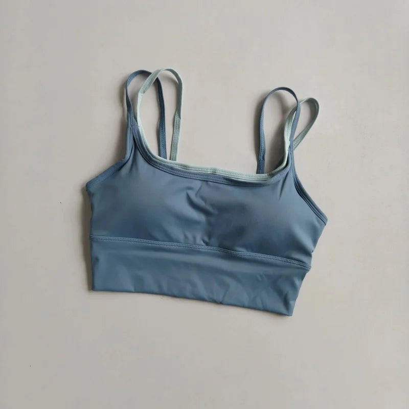 Women Push Up Yoga Bra Breathable Beauty Back Crop Top Wireless Sports Bra Short Vest for Running Gym Fitness Workout