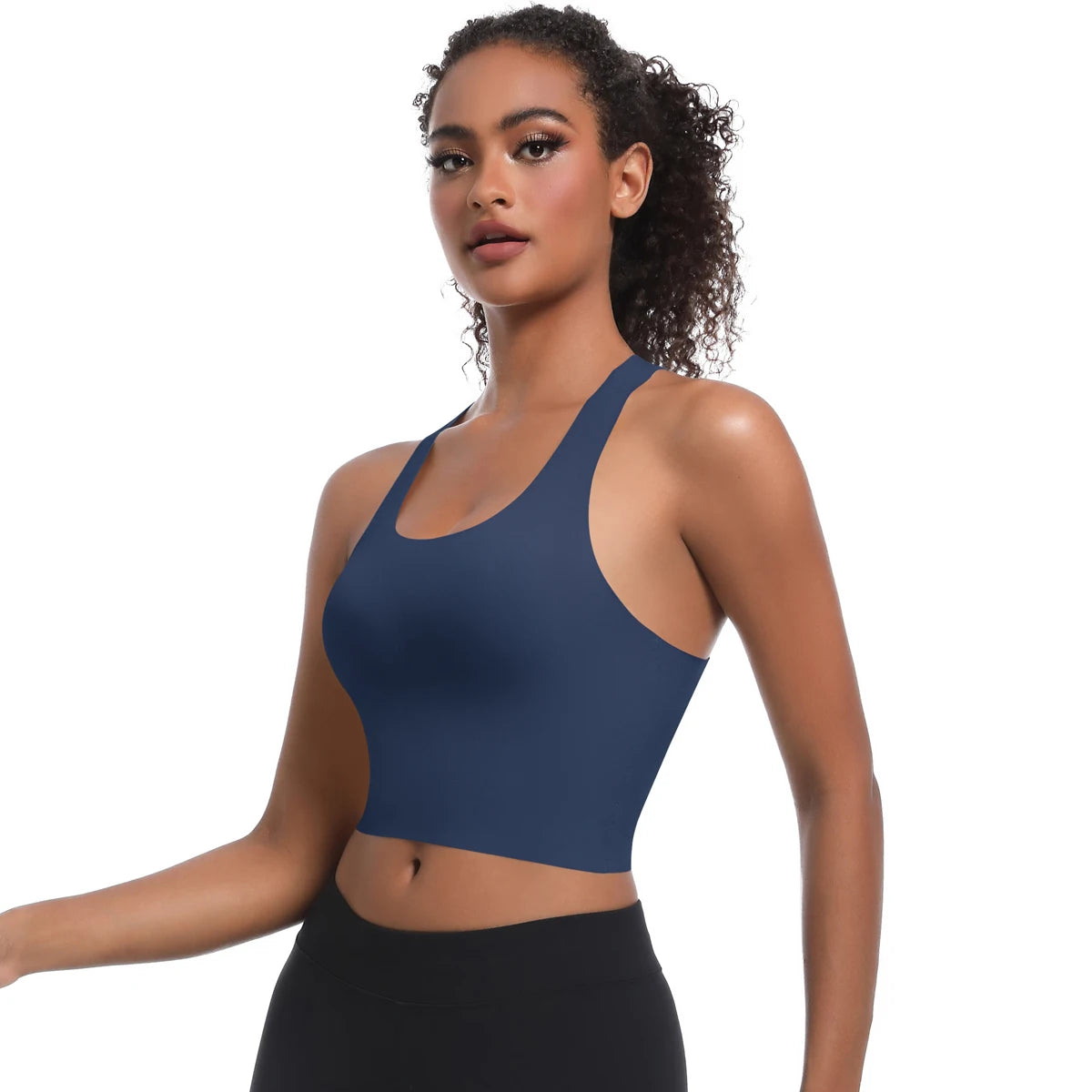 Solid Color Sexy Beautiful Back Yoga Vest Summer Gym Running Shockproof Workout