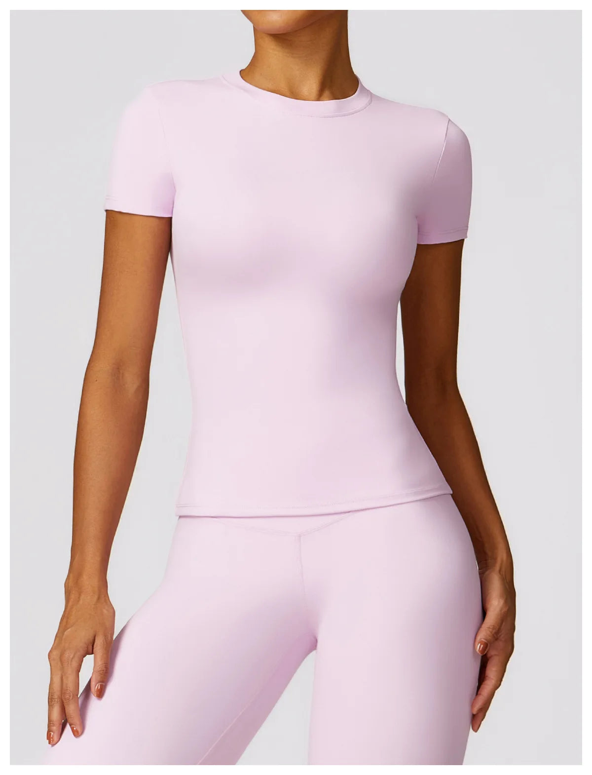 JUREN Yoga Shirts Women Top Quick Dry Running Tops Tights Push Up Workout Gym Clothe Female Short Sleeve Fitness Sports T-Shirts