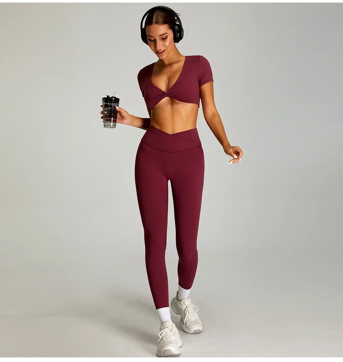 Sexy Sports Shirts Breathable Short Sleeves Workout Tops Fitness Female Backless Yoga Clothing Sport Crop Tops Women Gym Top