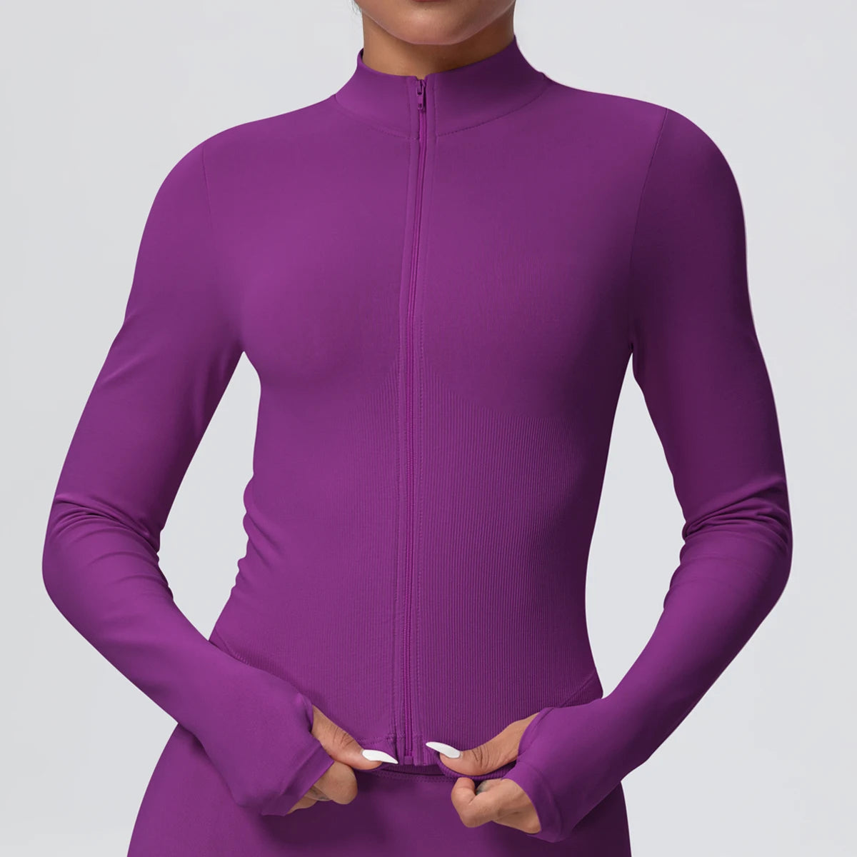 Yoga Long Sleeved for Woman 1PC Summer Running Shirts Solid Color Yoga Zipper Long Sleeves Zipper Jacket Women Fitness Yoga Top