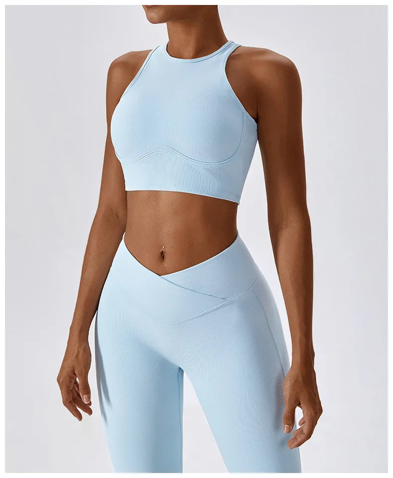Women's Sport Bras Gym High Intensity Underwear Running Yoga Beautiful Back Dry Bras Shockproof Rib Workout Bra Seamless Fitness
