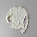 Women Slim Fit Yoga Jacket Quick Dry Zip Up Stand Collar Fitness Running Sports Top