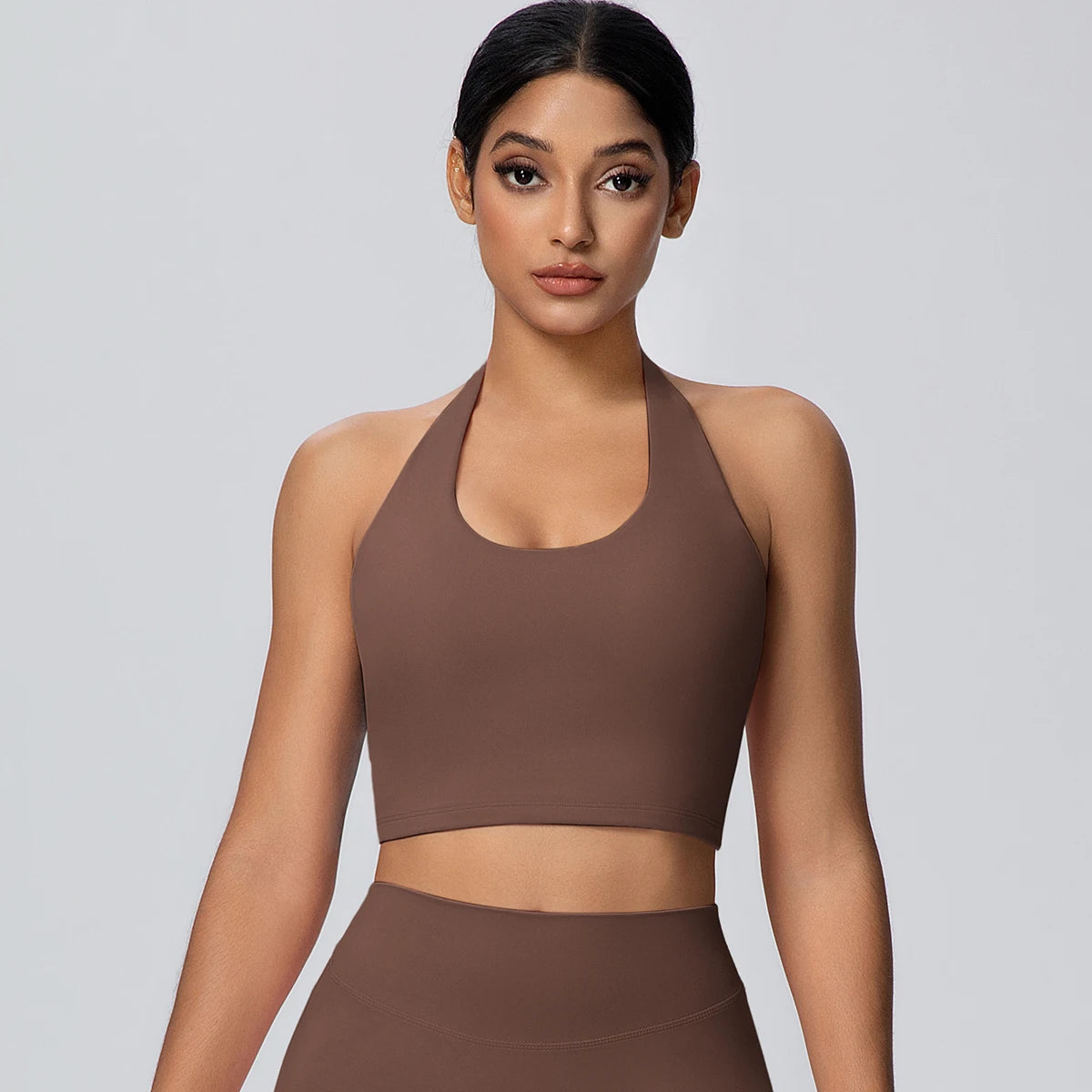 Summer Beautiful Back Hanging Neck Bra Woman Shockproof Workout Top Sports Underwear Yoga Vest with Chest Pad Sexy Women Bra