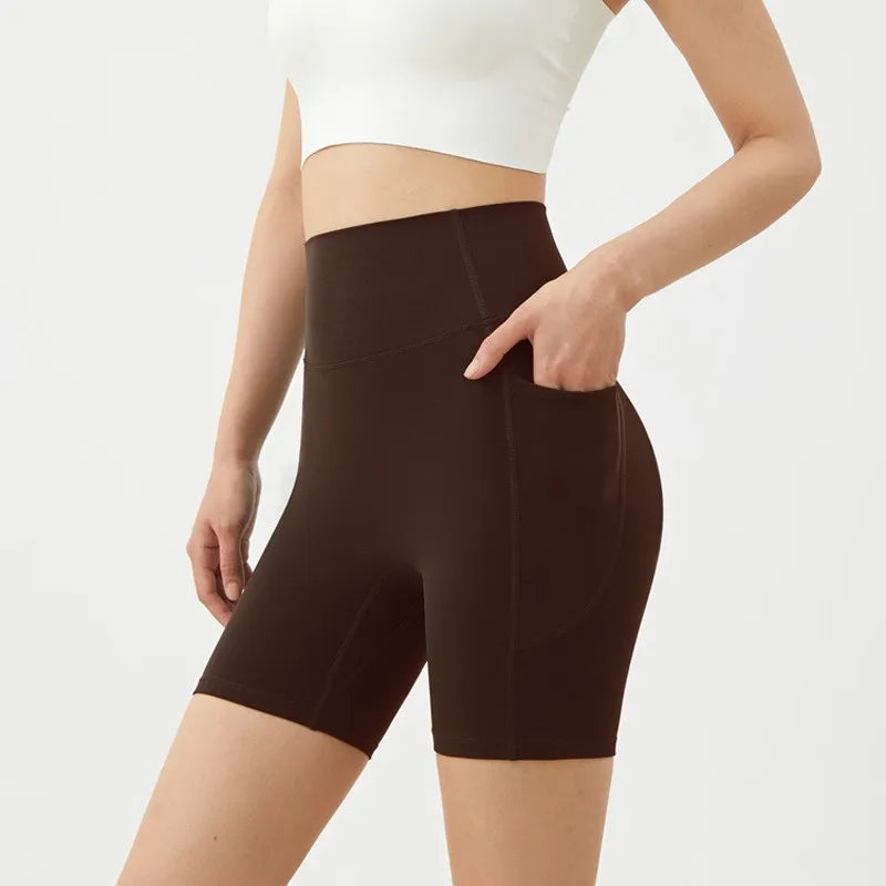High Waist Women's Sports Yoga Shorts Quick Drying Hip Lift Fitness Running Cycling 3-Point Quick Dry Yoga Shorts Gym Shorts