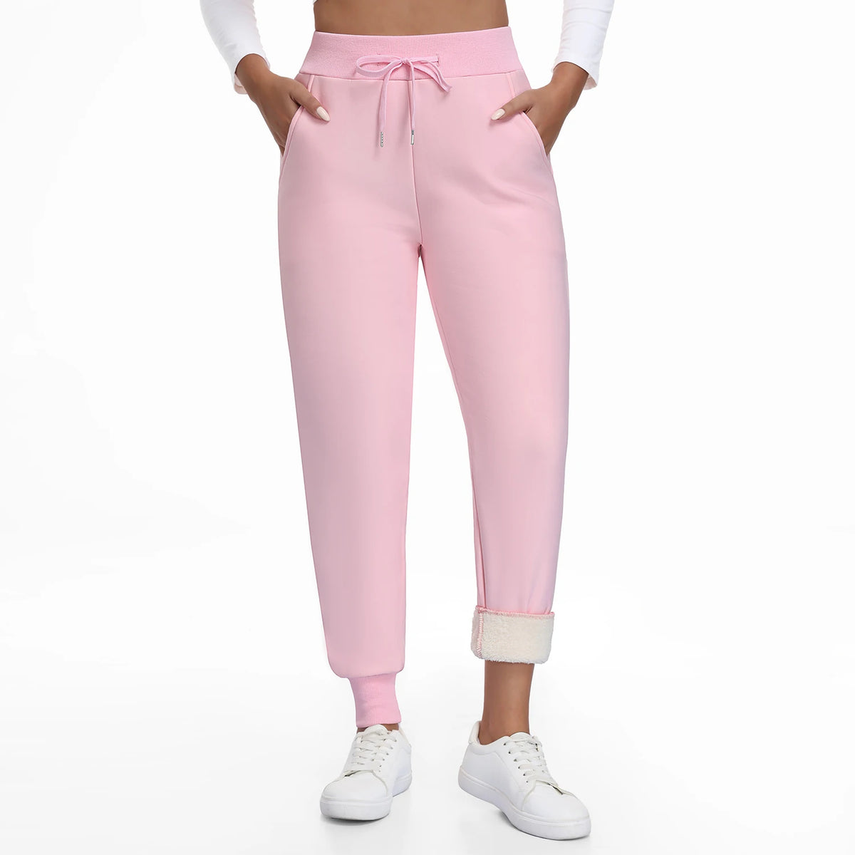 Women Winter Thick Velvet Pants With Pockets