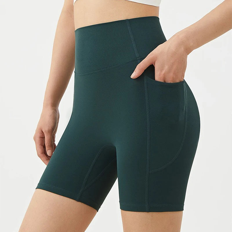 High Waist Women's Sports Yoga Shorts Quick Drying Hip Lift Fitness Running Cycling 3-Point Quick Dry Yoga Shorts Gym Shorts