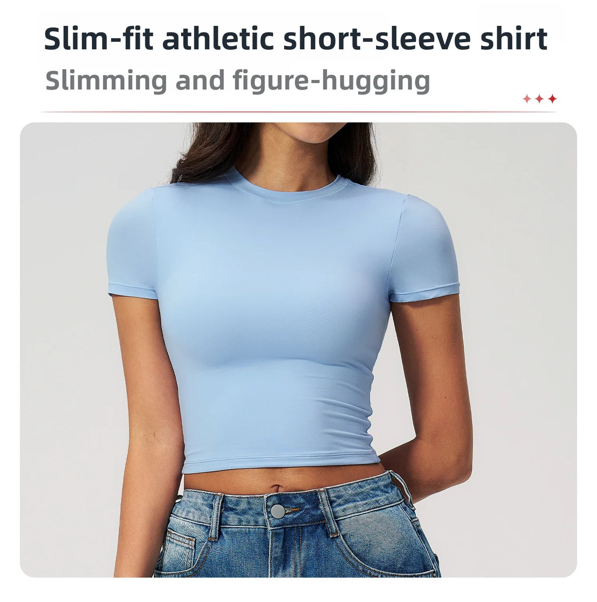 Yoga Top Women's Tight Sports T-shirt Quick Drying Short Sleeved Yoga T-shirt Pilates Running Workout Fitness Short Sleeved