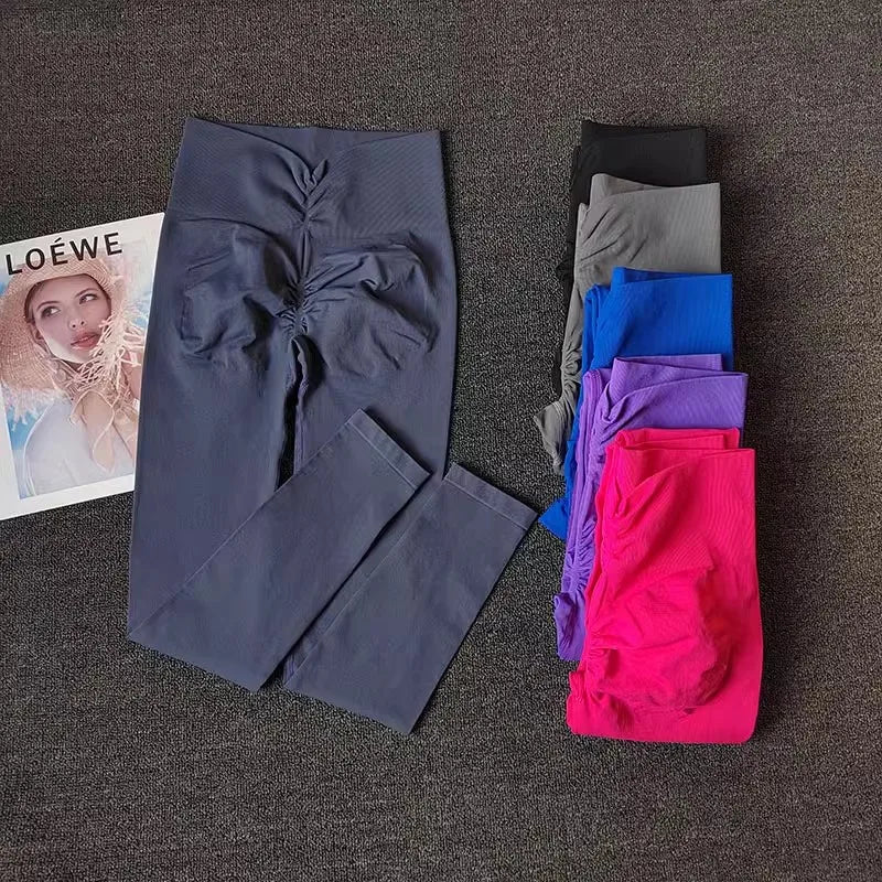 High-end Yoga Pants Women Fitness Leggings High Elastic Sports Pants Push UP Tights Running Leggings Breathable Gym Leggings