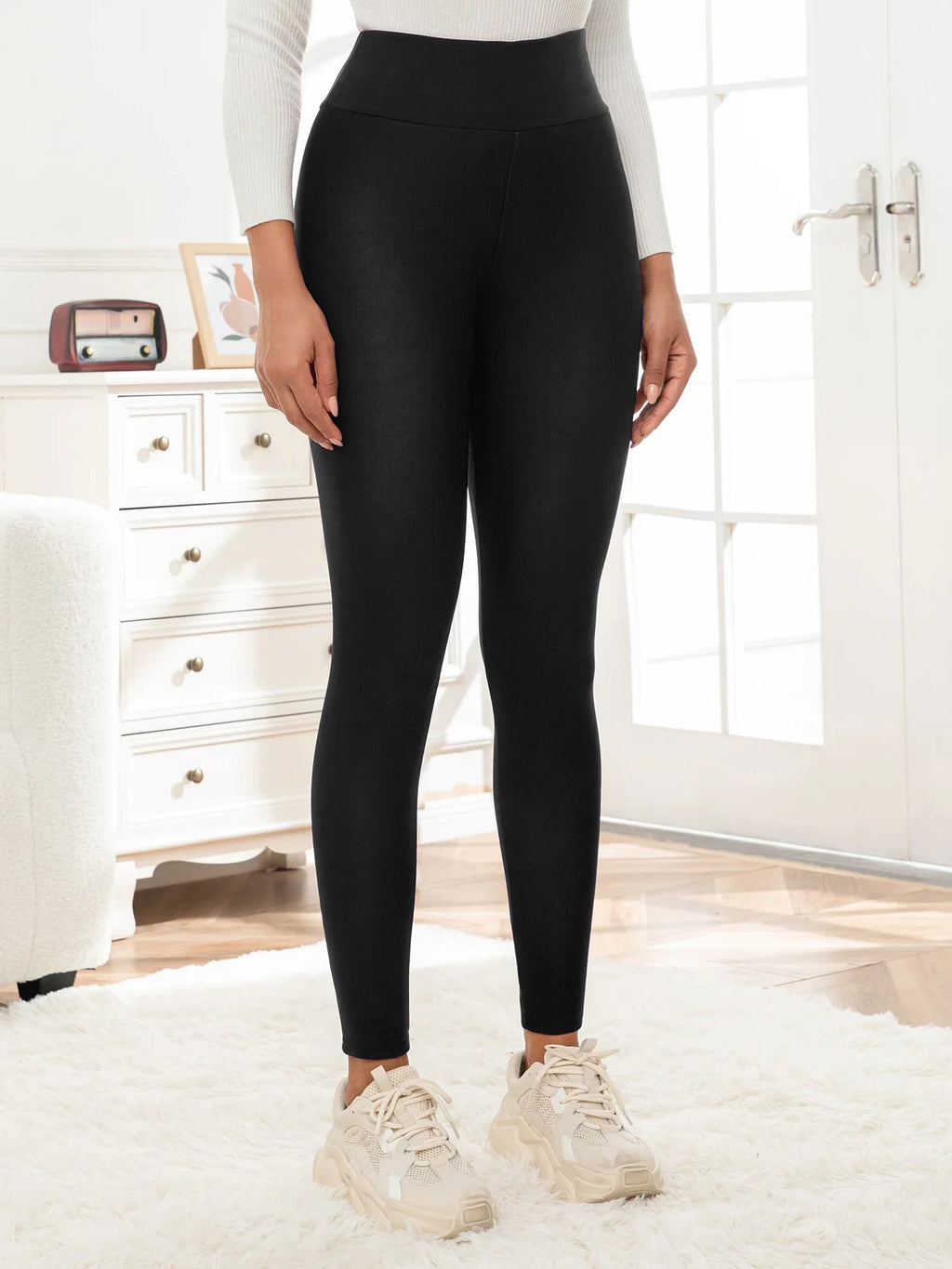 Women's Fleece Lined Leggings High Waist Thermal